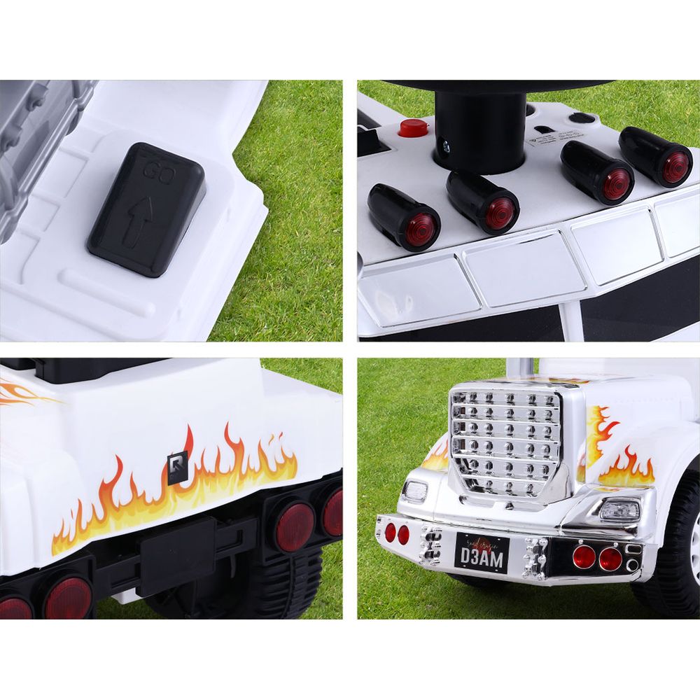 Ride On Cars Kids Electric Toys Car Battery Truck Childrens Motorbike Toy - White