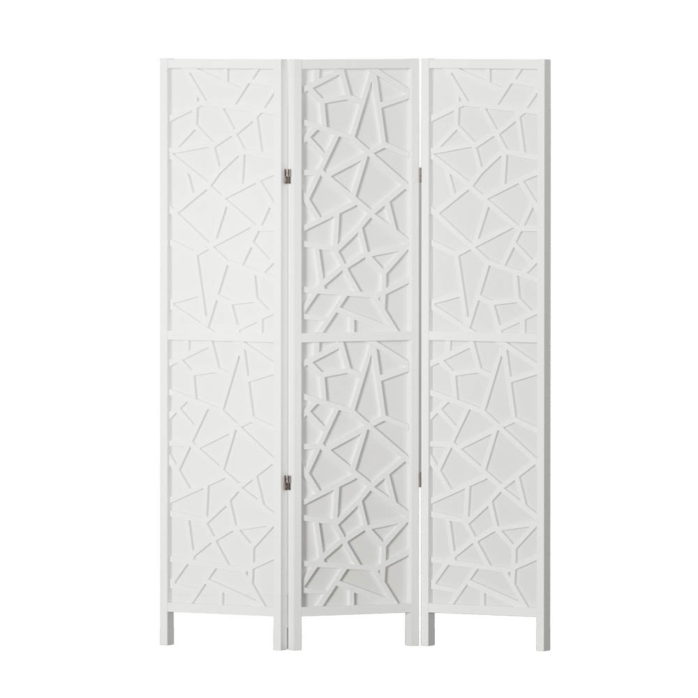 3 Panel Room Divider Screen 122x170cm - White