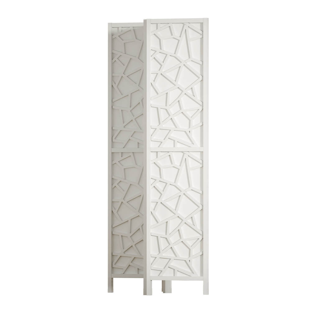 3 Panel Room Divider Screen 122x170cm - White