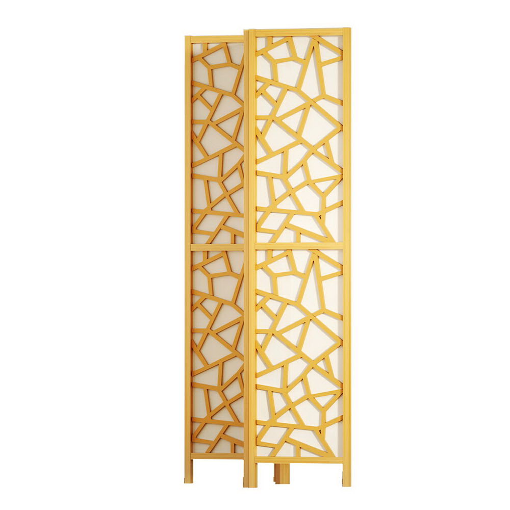 4 Panel Room Divider Screen 162x170cm - Natural