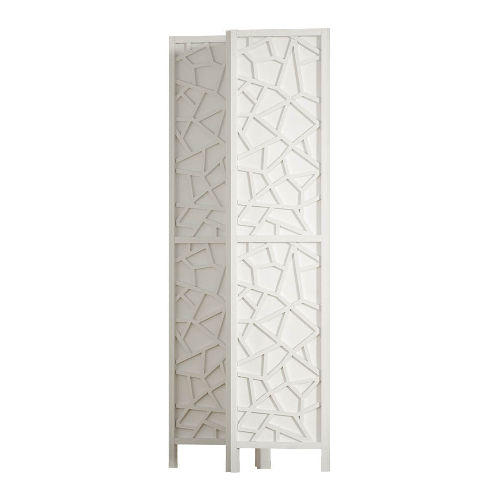 4 Panel Room Divider Screen 162x170cm - White