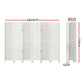6 Panel Room Divider Screen 244x170cm - White