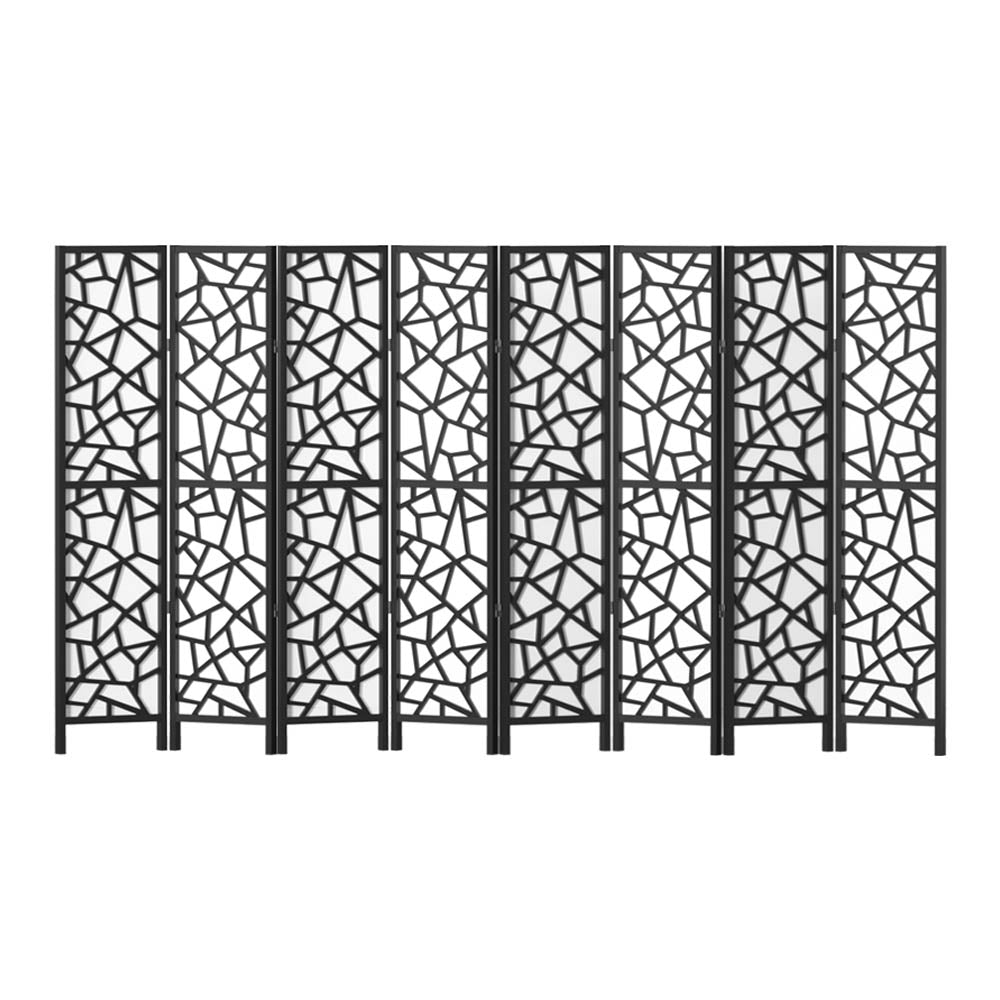 8 Panel Room Divider Screen 325x170cm - Black