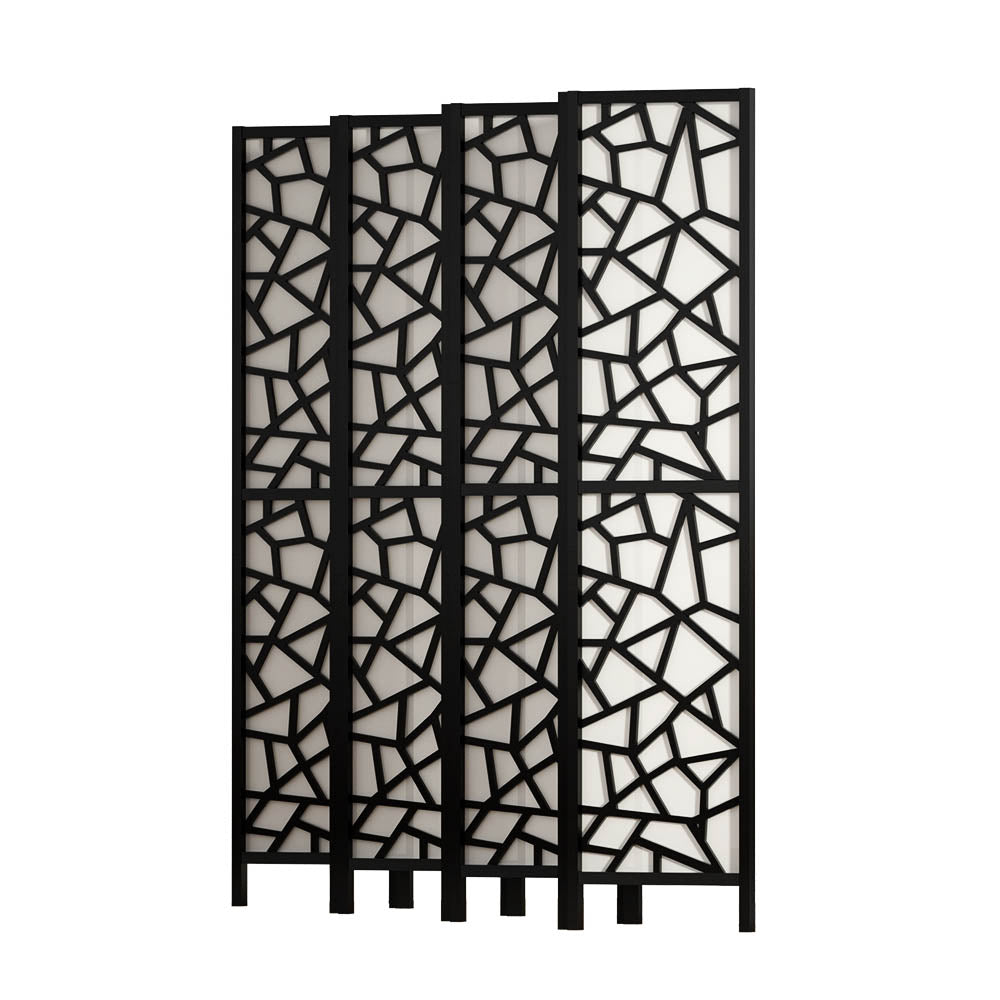 8 Panel Room Divider Screen 325x170cm - Black