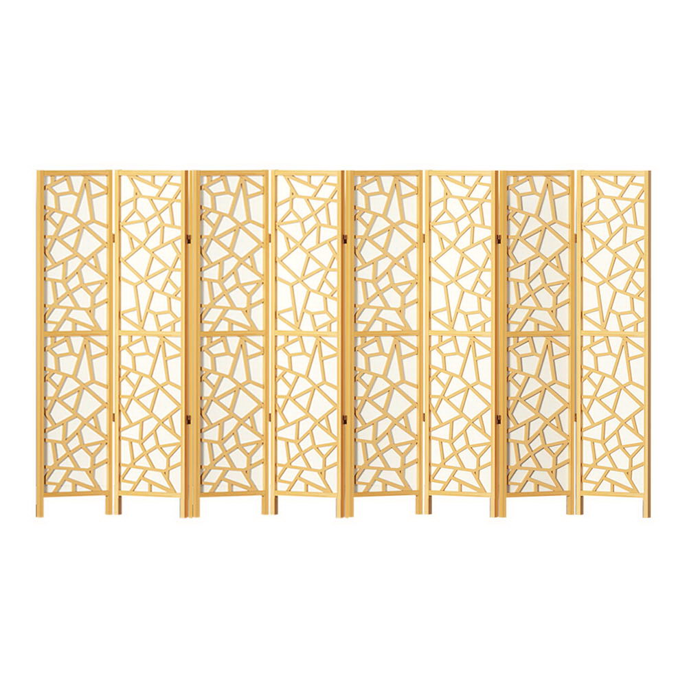 8 Panel Room Divider Screen 325x170cm - Natural