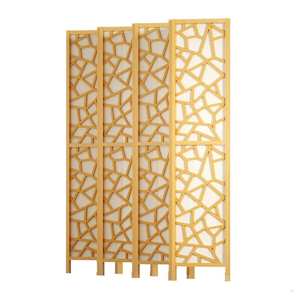 8 Panel Room Divider Screen 325x170cm - Natural