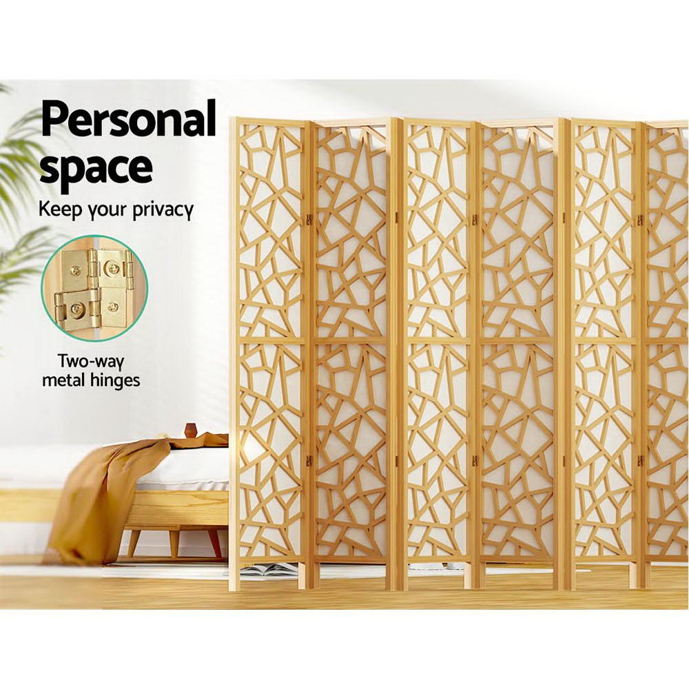 8 Panel Room Divider Screen 325x170cm - Natural