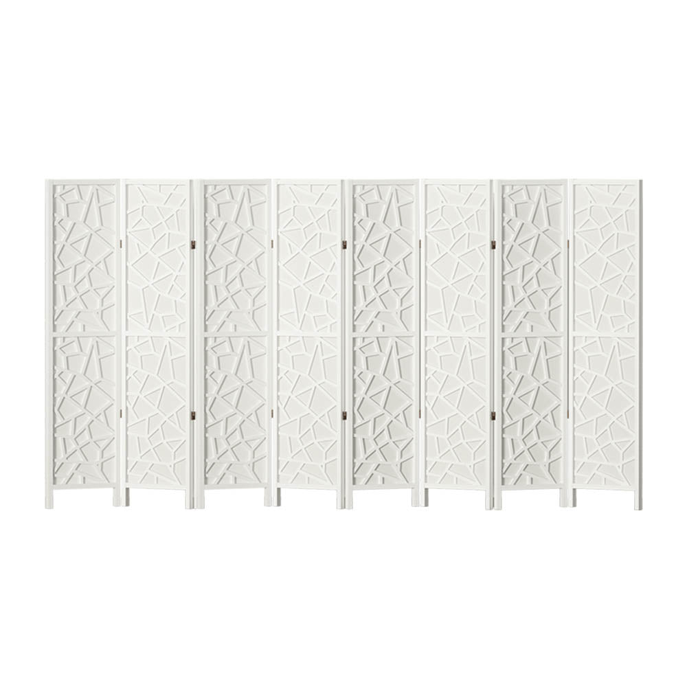 8 Panel Room Divider Screen 325x170cm - White
