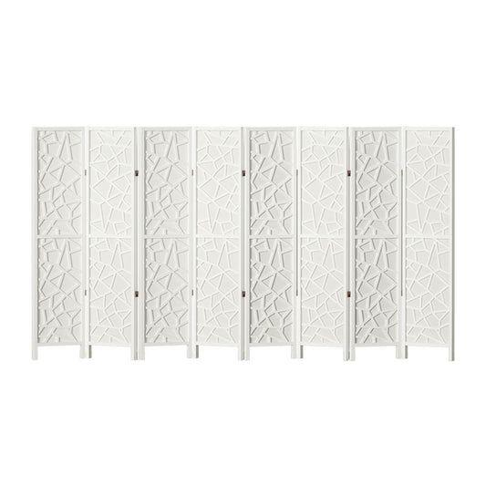 8 Panel Room Divider Screen 325x170cm - White
