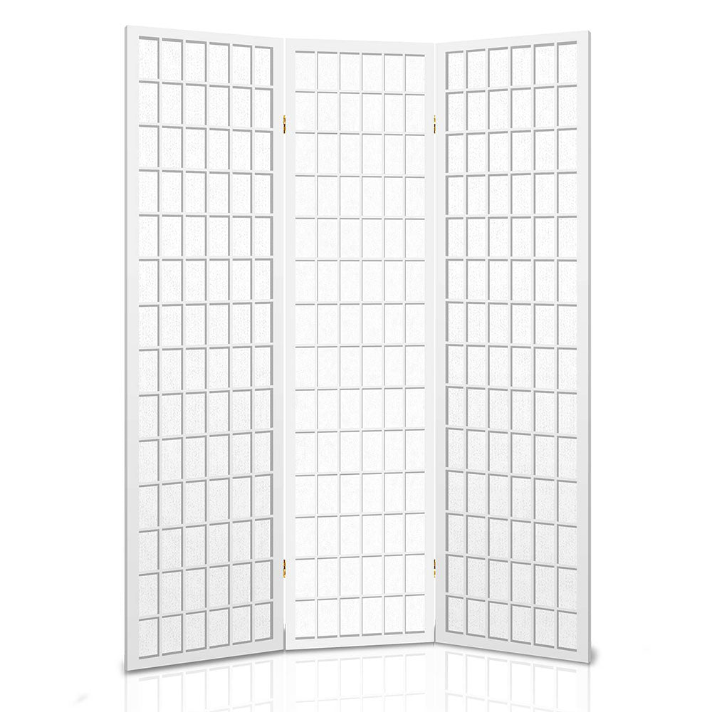 3 Panel Room Divider Screen 131x179cm - White