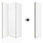 4 Panel Room Divider Screen 174x179cm - White