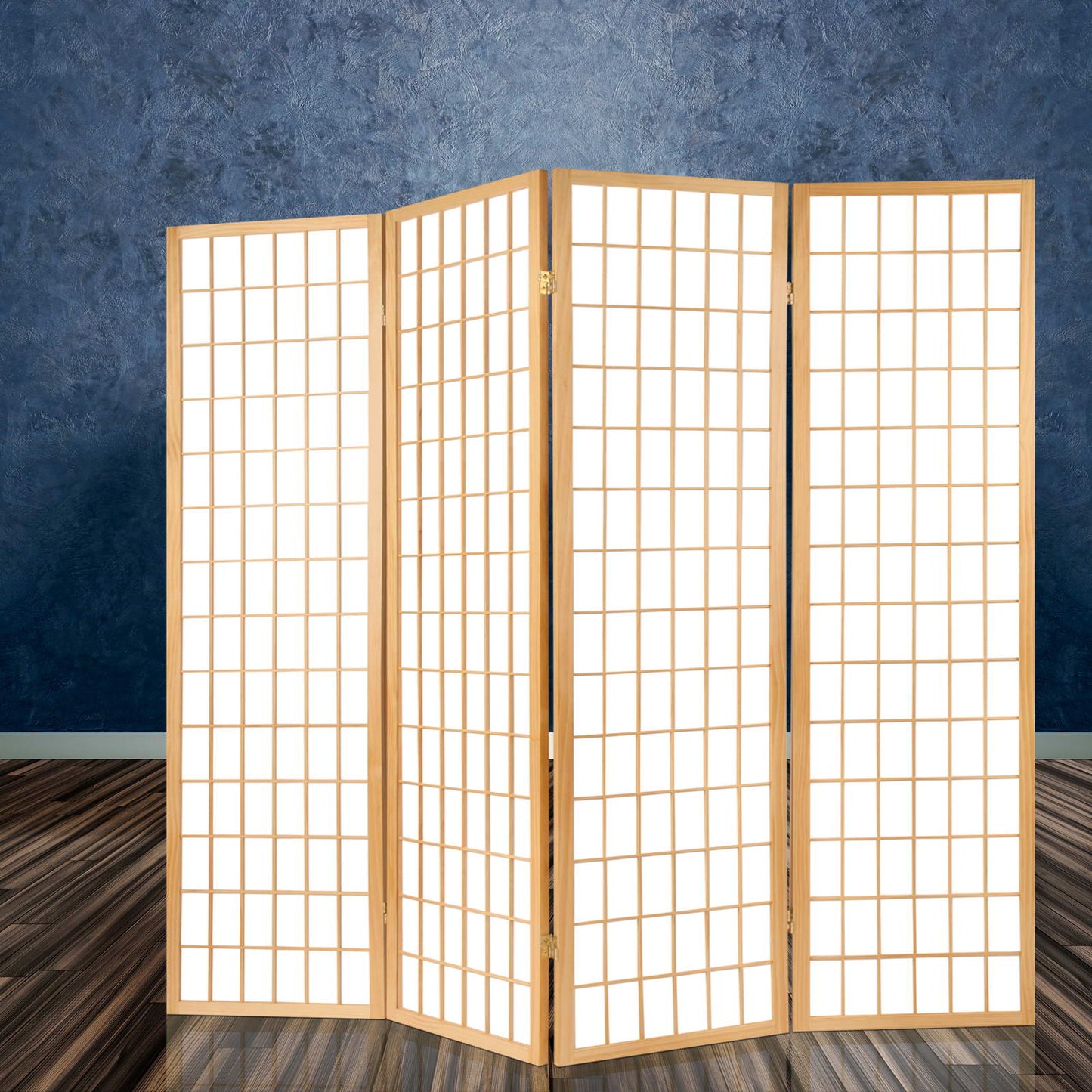 6 Panel Room Divider Screen 261x179cm - Natural