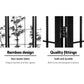 8 Panel Room Divider Screen 348x179cm Bamboo - Black & White