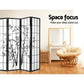 8 Panel Room Divider Screen 348x179cm Bamboo - Black & White