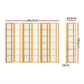 6 Panel Room Divider Screen 265x179cm - Natural