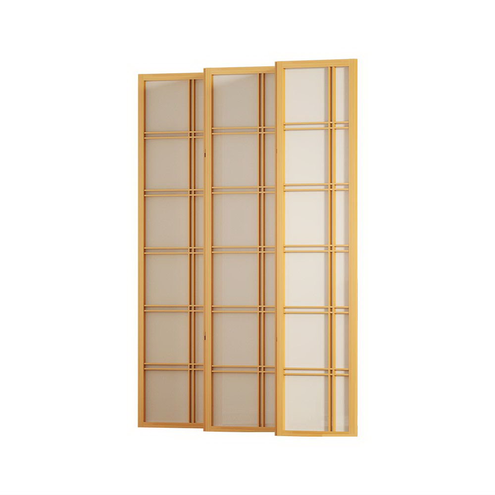 6 Panel Room Divider Screen 265x179cm - Natural