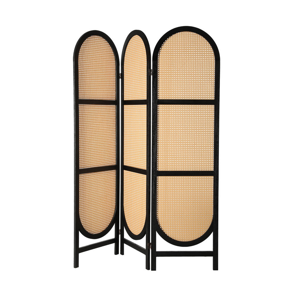 3 Panel Room Divider Screen 151x180cm Rattan - Brown