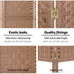 4 Panel Room Divider Screen 163x170cm Woven - Natural