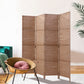 4 Panel Room Divider Screen 163x170cm Woven - Natural