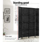 8 Panel Room Divider Screen 326x170cm Woven - Black