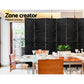 8 Panel Room Divider Screen 326x170cm Woven - Black