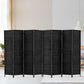 8 Panel Room Divider Screen 326x170cm Woven - Black