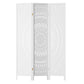 3 Panel Room Divider Screen 132x170cm Circle - White