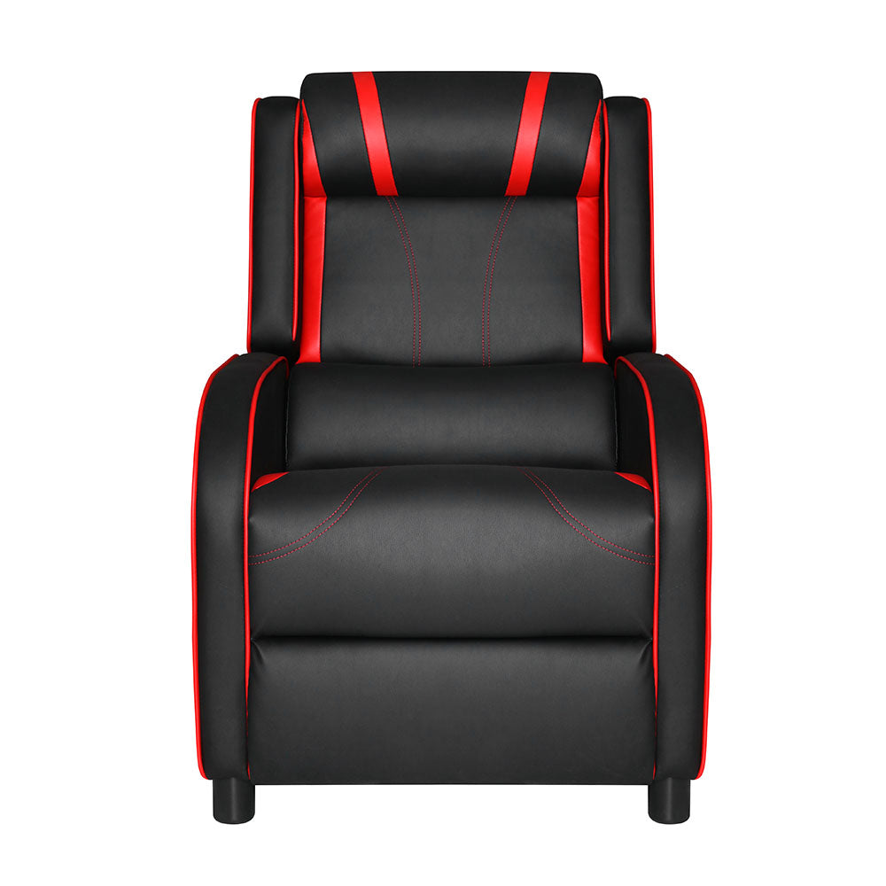 Kamira Recliner Chair Gaming Racing Armchair Lounge Chair Leather - Black