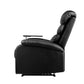 Cora Recliner Chair Armchair Lounge Chair Couch Leather with Tray Table - Black