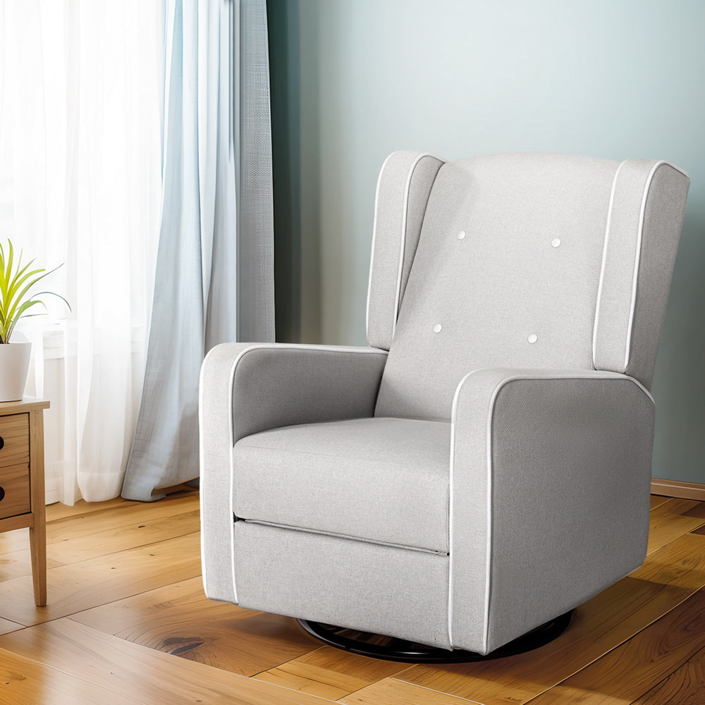 Stheno Recliner Armchair 360° Swivel - Grey