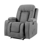 Artemis Recliner Chair Electric Massage Chair Fabric Lounge Heated - Grey