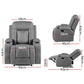 Artemis Recliner Chair Electric Massage Chair Fabric Lounge Heated - Grey