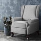 Eros Recliner Chair Luxury Lounge Armchair Single Couch Fabric - Grey