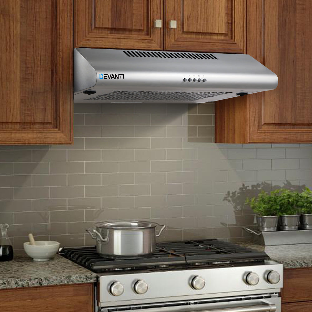 Devanti 900mm Range Hood 90cm Rangehood Stainless Steel