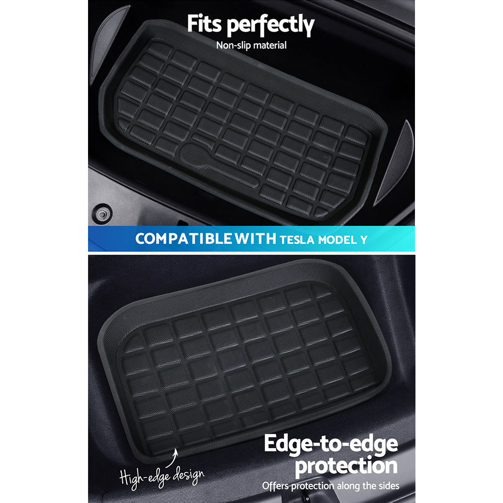 Car Rubber Floor Trunk Toolbox Cargo Mats for Tesla Model Y