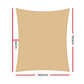 Shade Sail 6x7m Rectangle 280GSM 98% Sand Shade Cloth