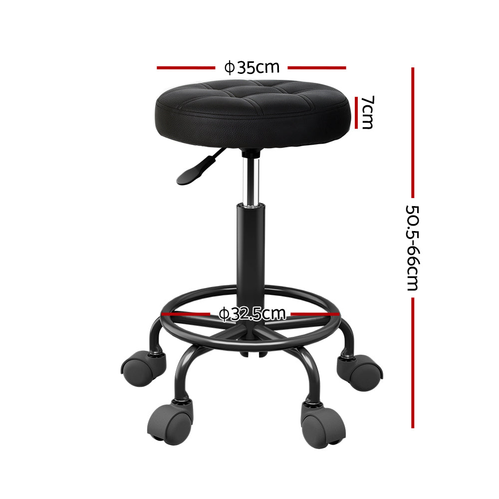 Salon Stool Round Swivel Chairs Black