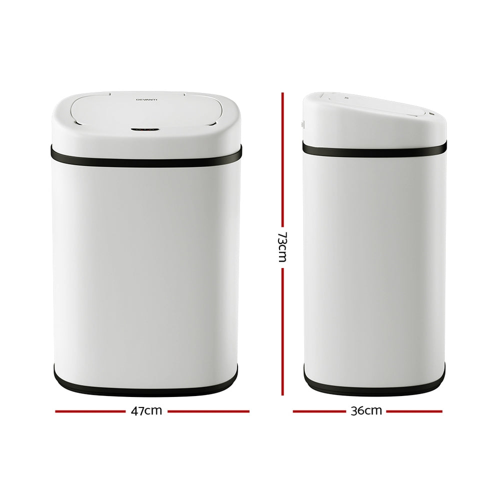 82L Motion Sensor Bin Rubbish Automatic - White