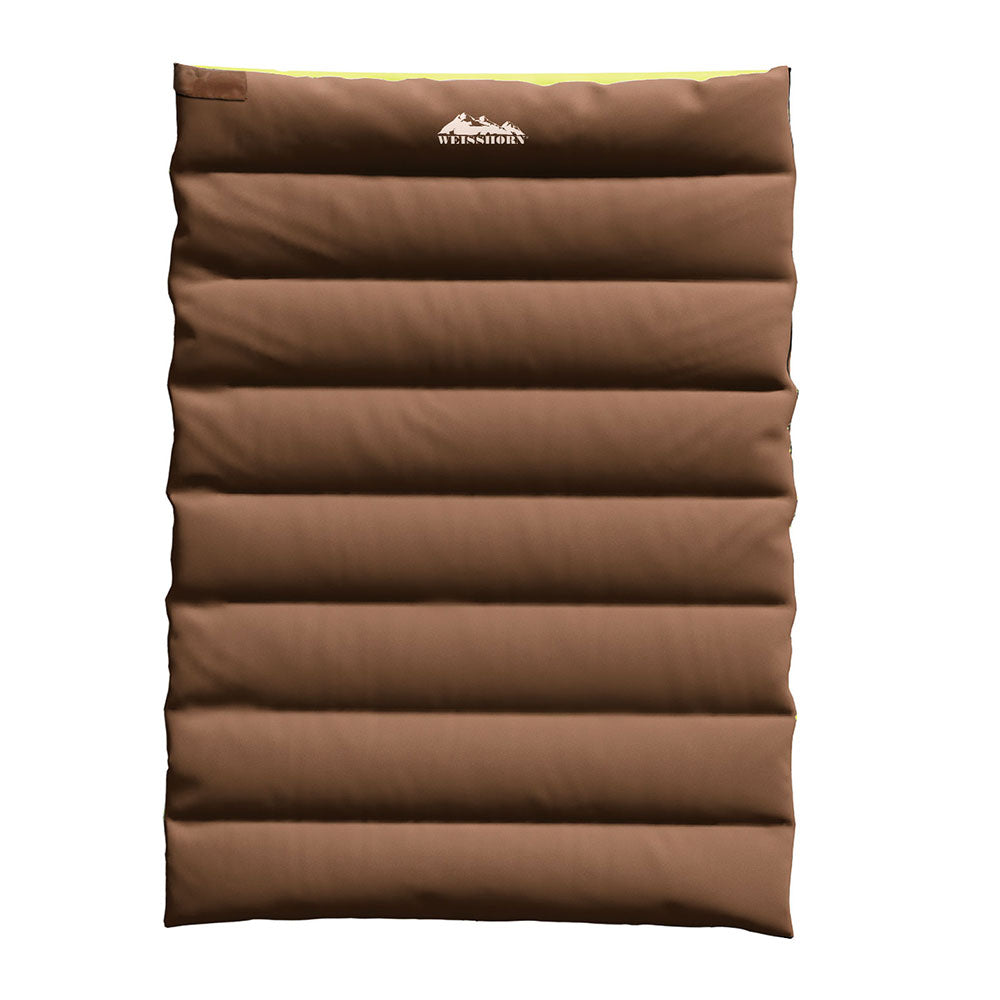 Sleeping Bag Double Bags Thermal Camping Hiking Tent - Brown