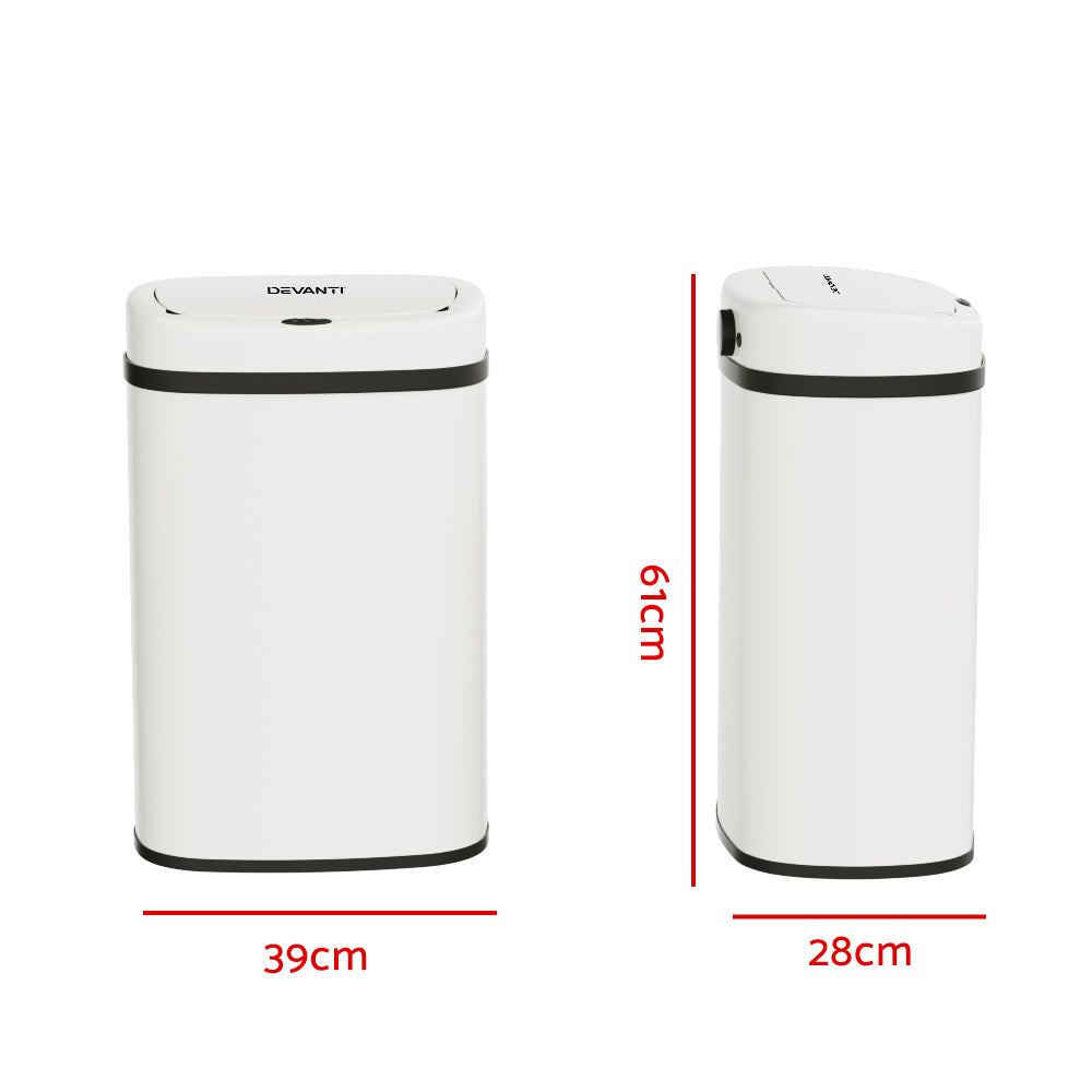 50L Sensor Bin Motion Rubbish Automatic - White