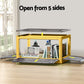 115L Storage Container Foldable Stackable Large 5 Sides Open Transparent