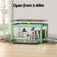 82L Storage Container Foldable Stackable Large 5 Sides Open Transparent