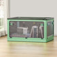 82L Storage Container Foldable Stackable Large 5 Sides Open Transparent
