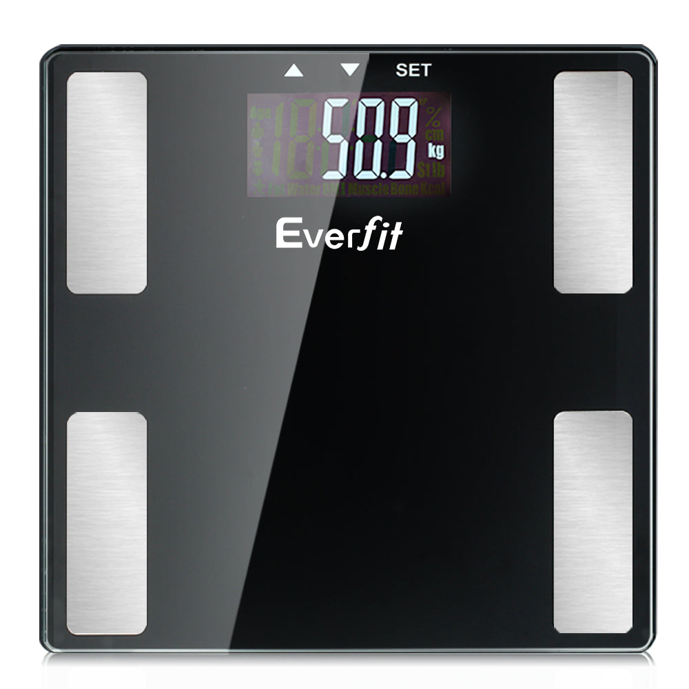 Bathroom Scales Digital Body Fat Scale 180kg Electronic Monitor BMI CAL