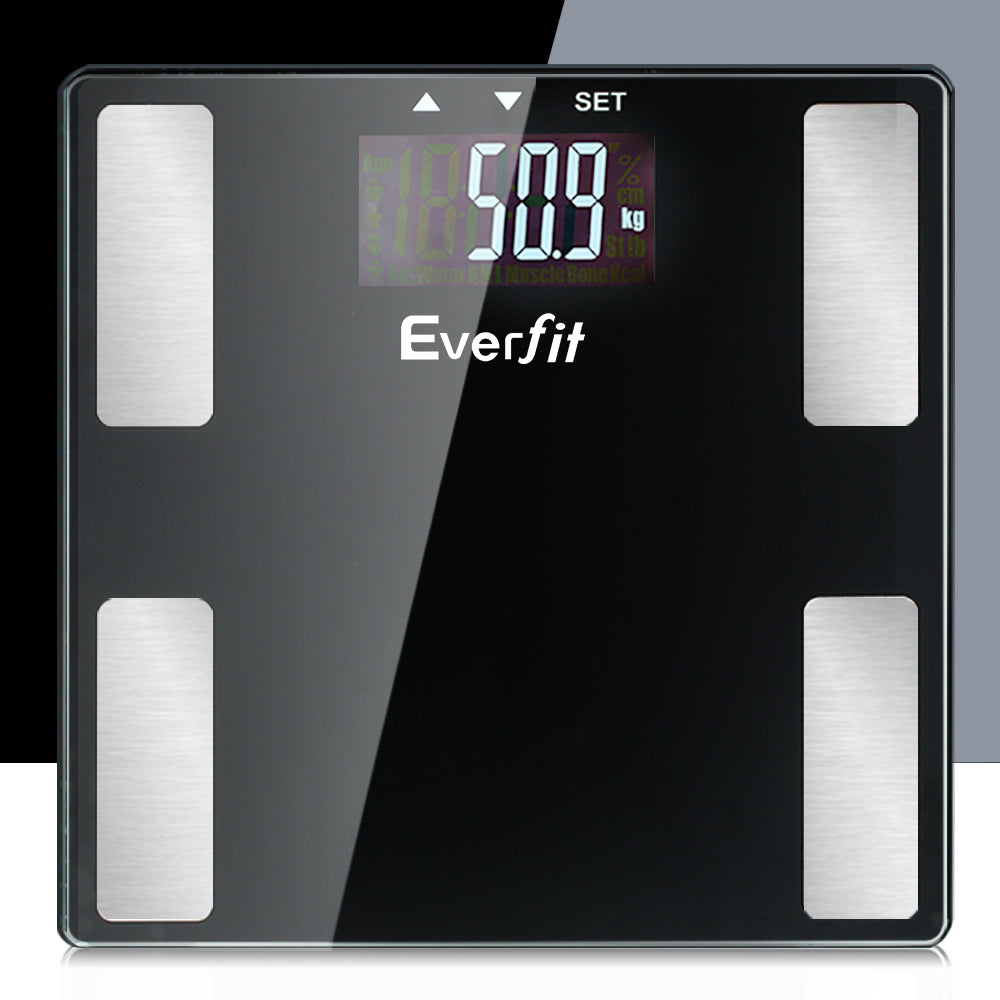 Everfit Body Fat Bathroom Scale Weighing BMI Monitor Gym 180kg