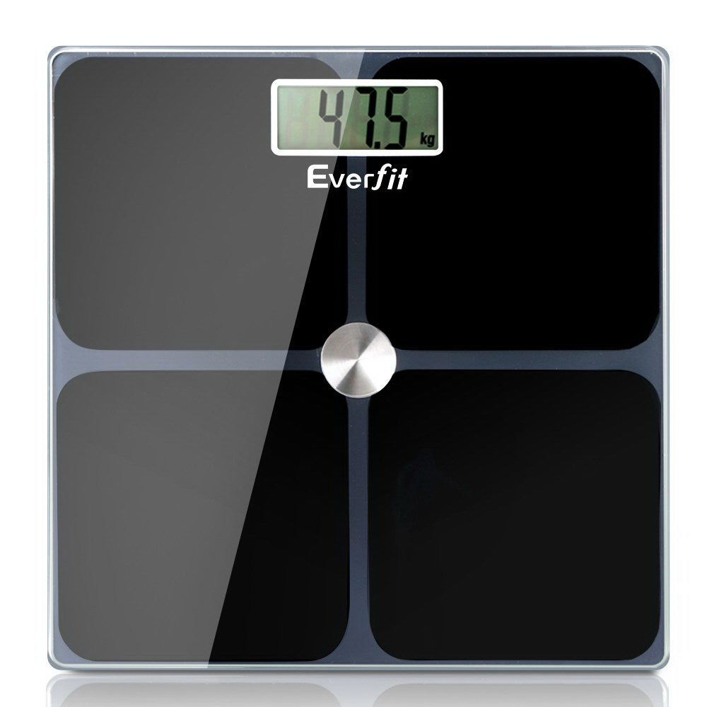 Everfit Body Fat Bathroom Scale Weighing Tracker Gym 180kg
