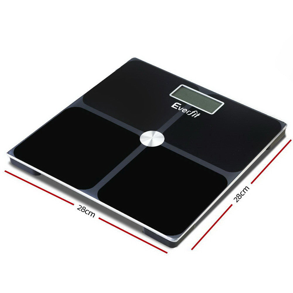 Everfit Body Fat Bathroom Scale Weighing Tracker Gym 180kg