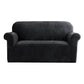 Velvet Sofa Cover Plush Couch Cover Lounge Slipcover 2-Seater Black