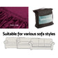 Velvet Sofa Cover Plush Couch Cover Lounge Slipcover 2-Seater Ruby Red