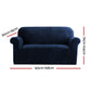 Velvet Sofa Cover Plush Couch Cover Lounge Slipcover 2-Seater Sapphire